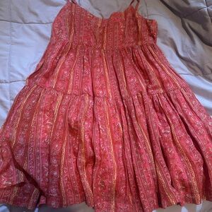 American Eagle Outfitters Red Paisley Mini Dress